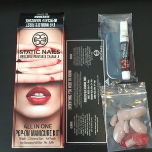 Static press on Nails- Fireman